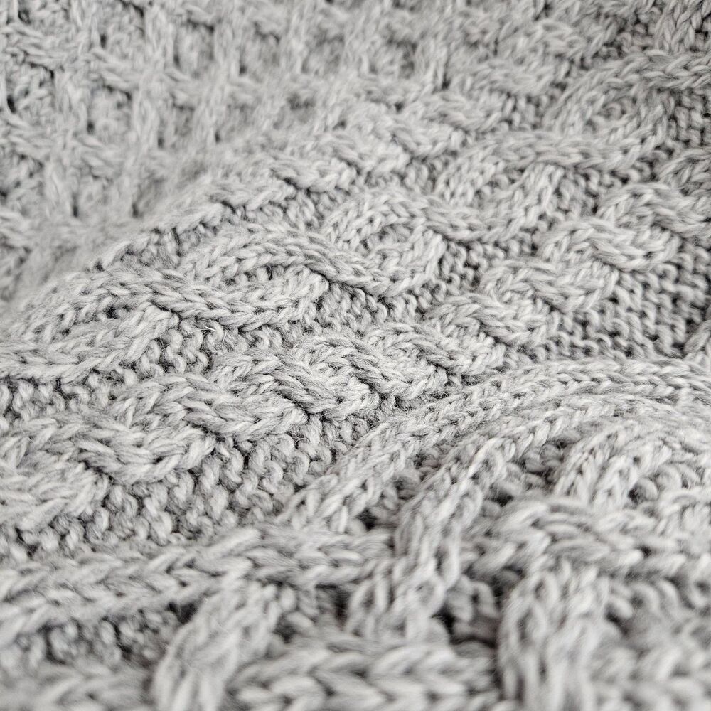 Aran Crafts Merino Wool Made in Ireland Shawl / Poncho Size M/L Cable Knit - Picture 3 of 6